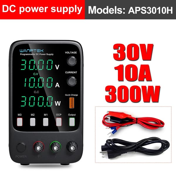 DC Strømforsyning, 30V Udgange, 10A Udgange,APS3010H 30V10A