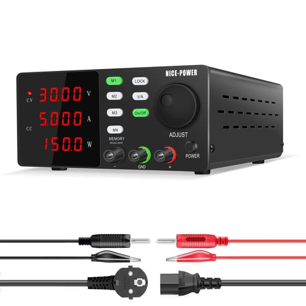 Programmerbar strømforsyning, RS-232/USB-port, justerbar DC,220V, 30V 5A 232Port