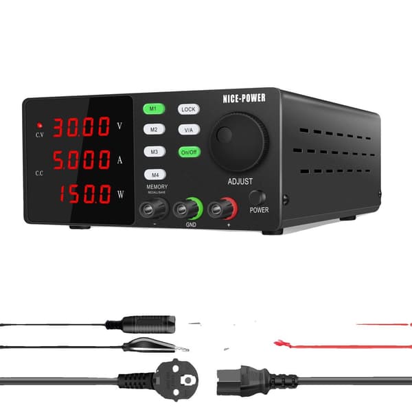 Programmerbar strømforsyning, RS-232/USB-port, justerbar DC,220V, 30V 5A 232Port