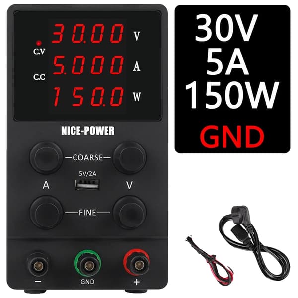 Säädettävä tasavirtalähde, 30V 10A OCP, 30V 5A OVP,220V, 30V 5A