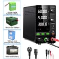 Miniatyrbillede 1 af 2: Batteriopladning DC Strømforsyning, Justerbar Spænding op til 120V, Hurtig USB-C Opladning,SPPS-C605C 60V5A