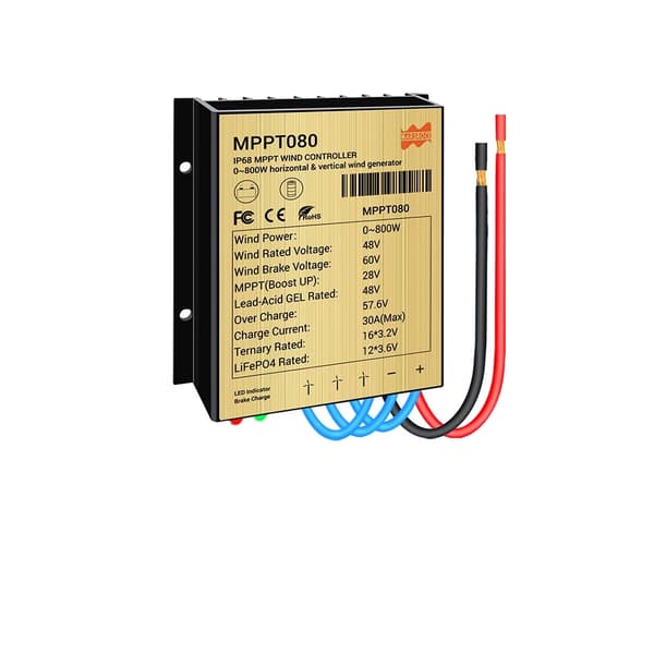 Vindmølle Vindladningskontrol, 600W/800W, 12/24V eller 48V,800W 48V