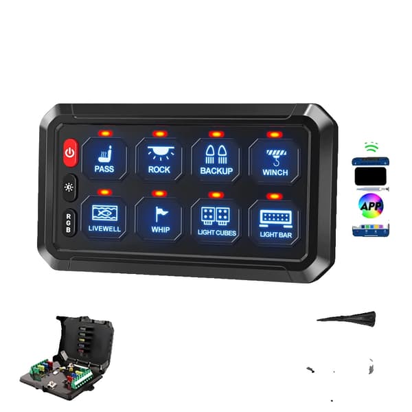 Switch Panel, Easy Installation, Universal Compatibility,8 Gangs med APP