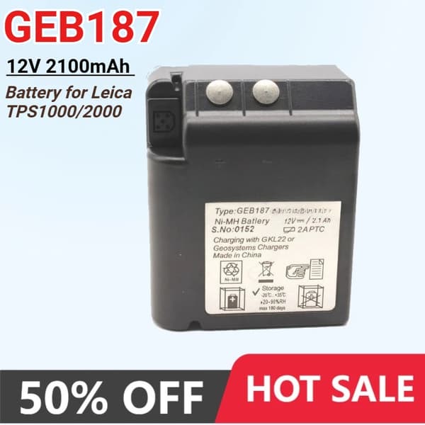 Uppladdningsbart batteri, 2100mAh kapacitet, standardtyp, 12V spänning,GEB187 12V 2100mAh