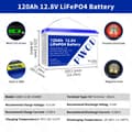 Miniatyrbild 2 av 4: LiFePO4-batteripack, 120AH kapacitet, inbyggd BMS,12,8v 120ah-1STK