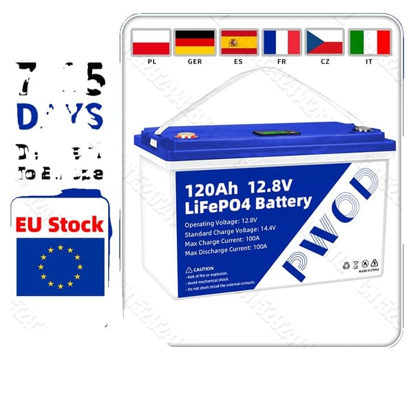 LiFePO4-batteripack, 120AH kapacitet, inbyggd BMS,12,8v 120ah-1STK