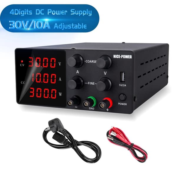 Justerbar DC-strømforsyning, 30V udgang, 10A strøm,SPS-W3010 30V10A, AC 220V