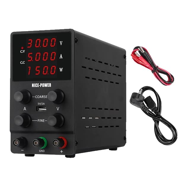 Laboratorio DC-virtalähde, säädettävä jännite, säädelty lähtö, SC-SPS305 B-30V5A, AC 220V