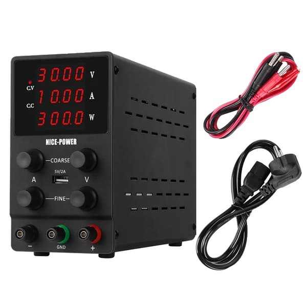 Laboratoriovirtalähde, ohjelmoitava, säädettävä jännite, muistivarasto, Standardi 30V10A, AC 220V