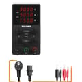 Miniatyrbillede 1 af 2: Laboratorie strømforsyning, justerbar spænding, reguleret output, Sort 30V 5A, 220V