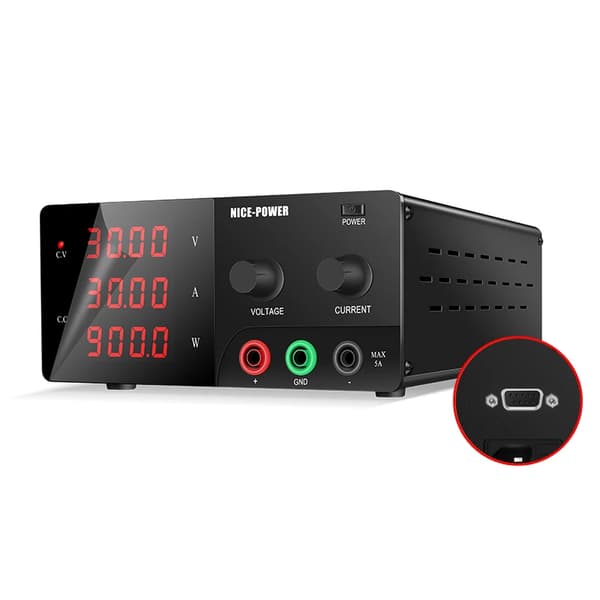 DC Strømforsyning, 30V 40A Udgange, Programmerbar RS232/USB Interface,AC 220V, R-SPS3030-232