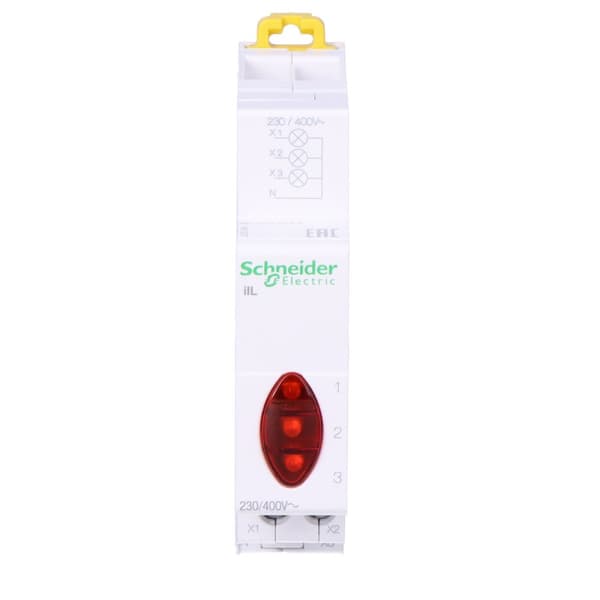 Tredobbelt lampe iIL-3-R/R/R-230 rød/rød/rød 230/400 VAC