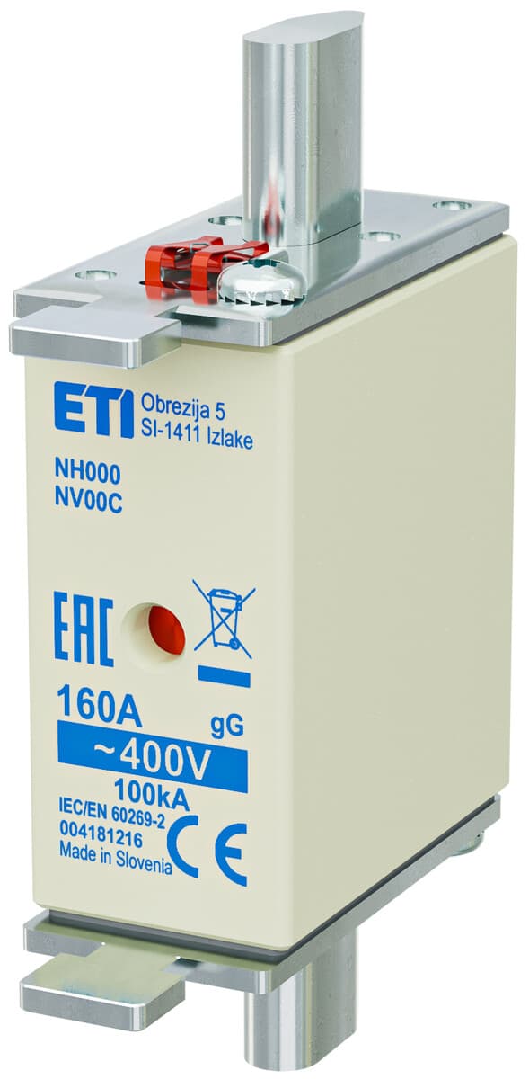 Säkringskoppling - NH000 gG 160A/400V - trög