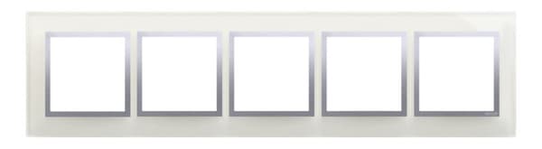 5-ganges Nature-Glass ramme, SILVER MIST, IP20/IP44 (IP44 - brug DUN4-pakninger), SIMON54 NATURE