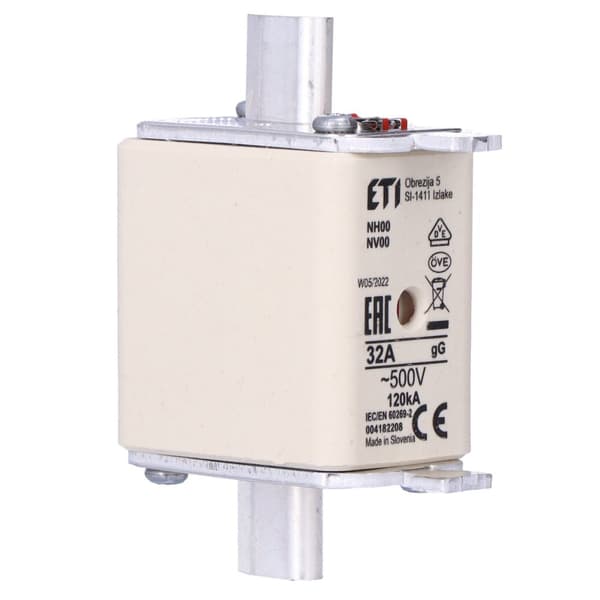 Sikringsindsats - NH00 gG 32A/500V - træg