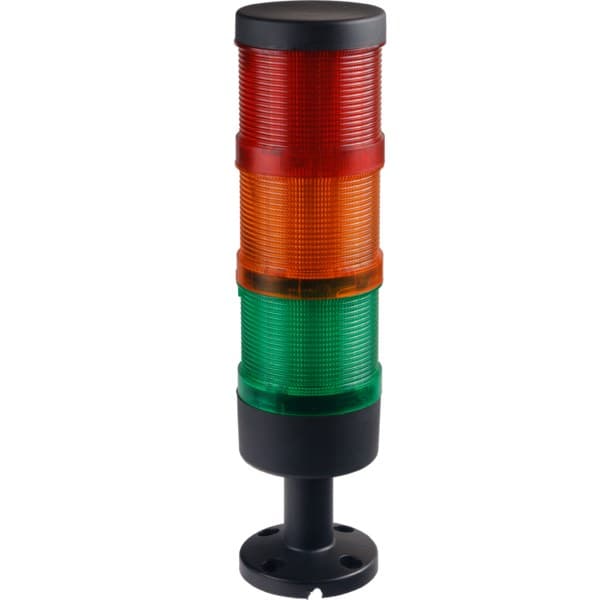 Signalsøjle 70 mm komplet LED rød, gul, grøn 24Vdc