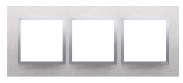 3-foldet Nature-Metal-ramme, CLASSIC INOX, IP20/IP44 ('IP44 - brug DUN3-tætninger), SIMON54 NATURE