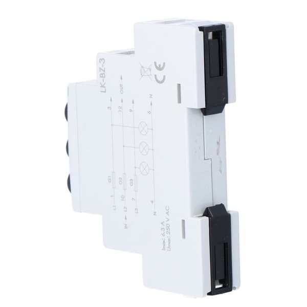 Indikatorlampe, trefaset med beskyttelse (grøn) LK-BZ-3G