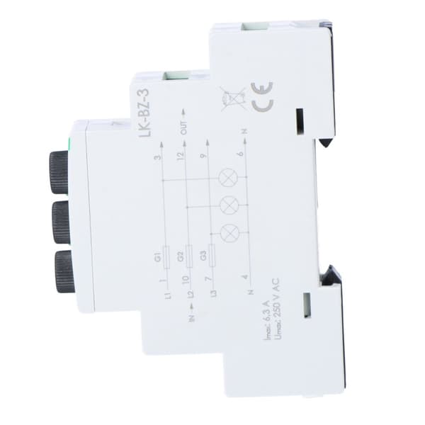 Indikatorlampe, trefaset med beskyttelse (grøn) LK-BZ-3G