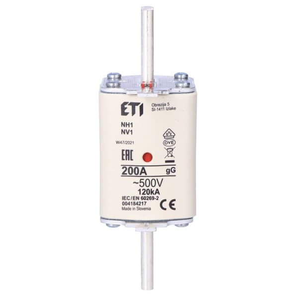 Sikringsindsats - NH1 gG 200A/500V - langsom
