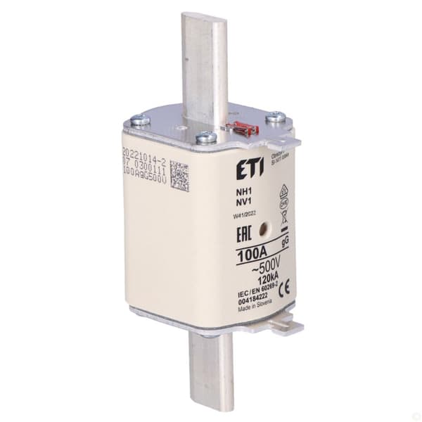 Säkringskoppling - NH1 gG 100A/500V - trög