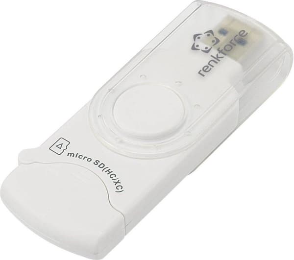 Renkforce RF-3285273 Extern minneskortläsare USB 3.2 Gen 1 (USB 3.0) Vit