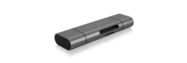 RaidSonic ICY BOX IB-CR201-C3 - kortlæser (SD, microSD, SDHC, microSDHC, SDXC, microSDXC, SDHC UHS-I, microSDHC UHS-I) - micro USB / USB / USB-C 3.2 G