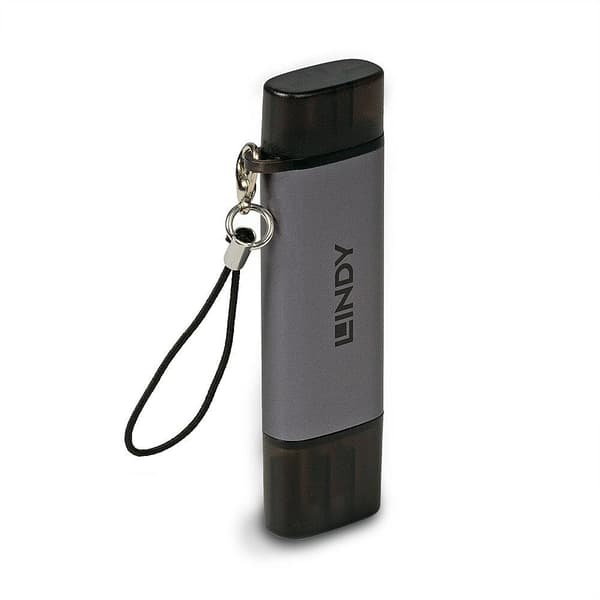 LINDY 43335 USB 3.2 -kortinlukija, tyyppi C & A, SD/MicroSD