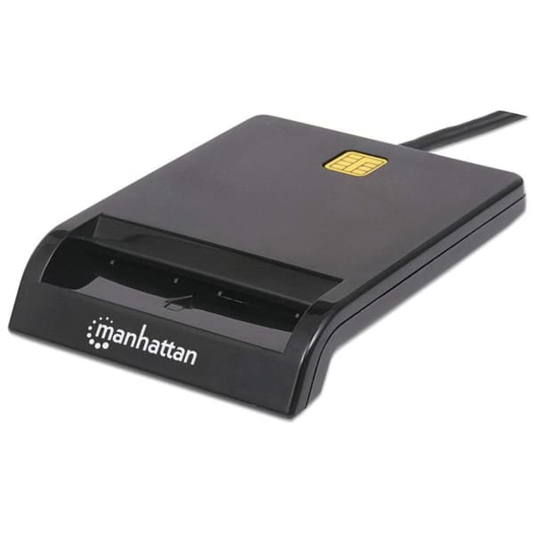 Manhattan 102049 älykortinlukija sirukortinlukija USB ulkoinen musta
