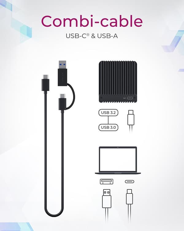 Kortläsare, CF Express 2.0 Typ-B, USB 3.2 (Gen 2), aluminium, status LED, svart (IB-CR404-C31)