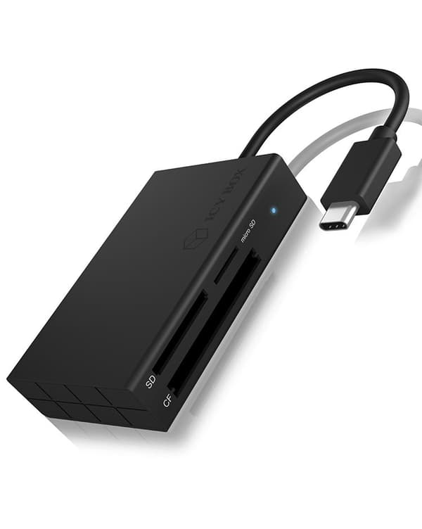 RaidSonic ICY BOX IB-CR401-C3 - kortlæser (SD, CF, microSD, microSDHC, SDXC, microSDXC, SDHC UHS-I, SDXC UHS-I, microSDHC UHS-I, microSDXC UHS-I, SDHC