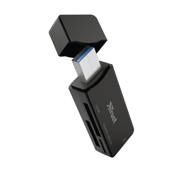 Trust Nanga - USB 3.0 (3.1 Gen 1) Type-A -muistikortinlukija - musta