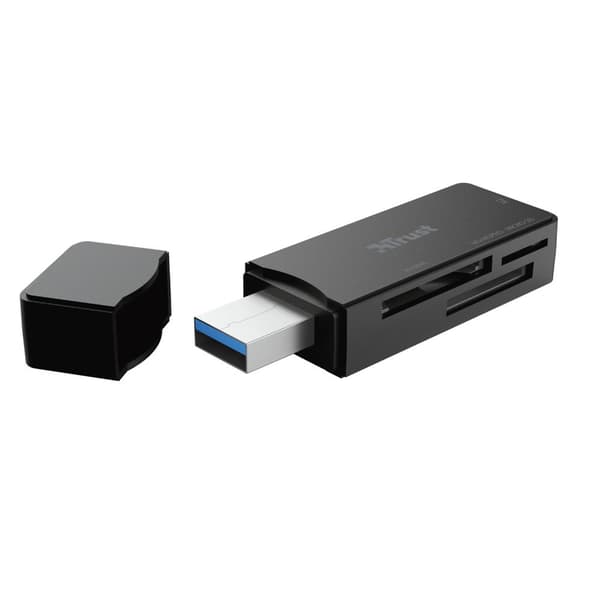 Trust Nanga - USB 3.0 (3.1 Gen 1) Type-A -muistikortinlukija - musta
