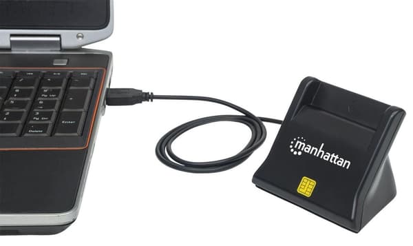 Manhattan 102025 smartkortläsare Indoor Black USB 2.0
