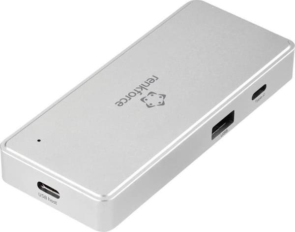 Renkforce RF-PCR-400 Ekstern hukommelseskortlæser / hub USB-C® 5 Gbps, USB-A Sølv