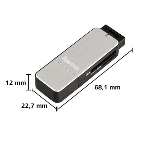 Hama USB 3.0 kortlæser SD/Micro SD Sølv