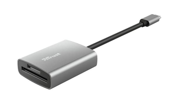 Trust 24136 kortläsare USB 3.2 Gen 1 (3.1 Gen 1) Typ-C Aluminium (24136)