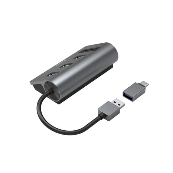 Hama OTG hub/kortlæser 5-ports 3x USB-A SD MicroSD Inkl. USB-C adapter