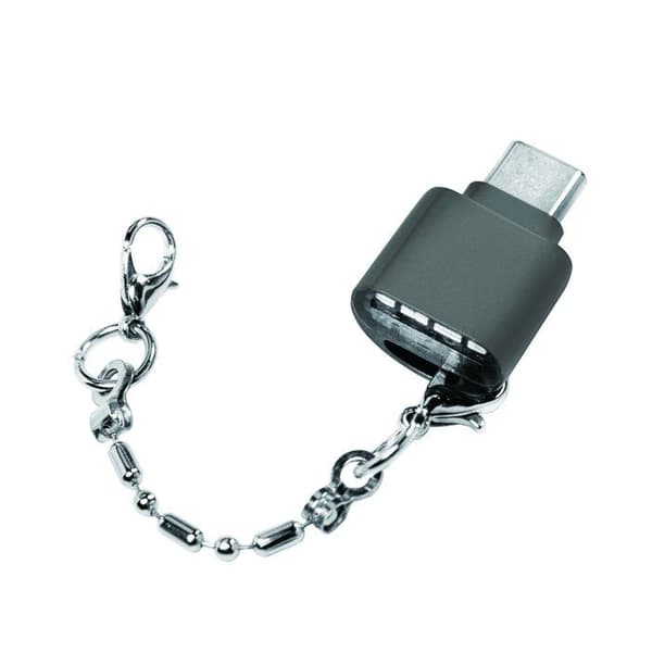USB 2.0 kortläsare - LOGILINK - Nyckelring - Svart - MicroSD - USB-C - 2 TB