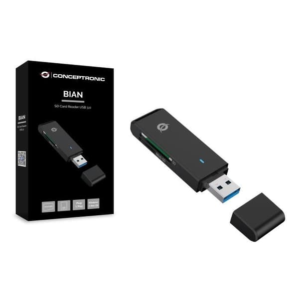 CONCEPTRONIC BIAN02B MINNESKORTLÄSARE USB 3.2 GEN 1 (3.1 GEN 1