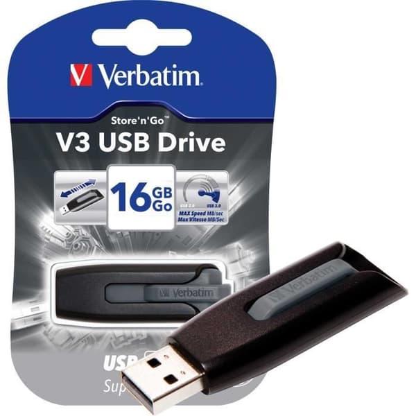 USB-nyckel - Verbatim - Store'n'Go - 128GB - USB3.0 SuperSpeed Svart