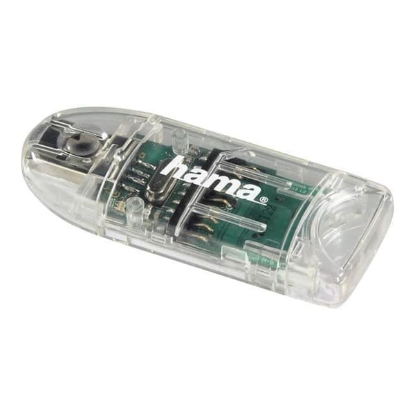 Bärbar SD / Mini SD / Micro SD kortläsare - HAMA 91092 - USB 2.0 - 8 i 1