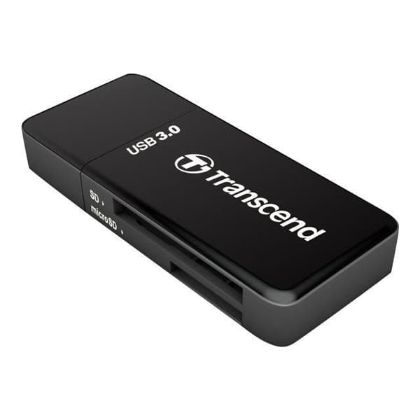 TRANSCEND SD/MicroSD-kortläsare - USB 3.0 - Svart