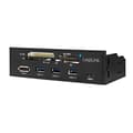 Miniatyrbild 1 av 4: Logilink UA0341 - 5,25" multifunktionspanel med integrerad kortläsare (M2, MS, SD, Micro-SD, XD, CF) - USB 3.0 Hub (3P