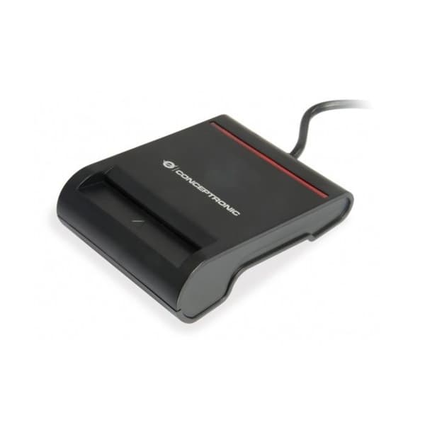 Extern kortläsare - CONCEPTRONIC - Dnie 3.0 E Y (eid) - USB 2.0 - Svart - Kompatibel med Windows och Mac Svart