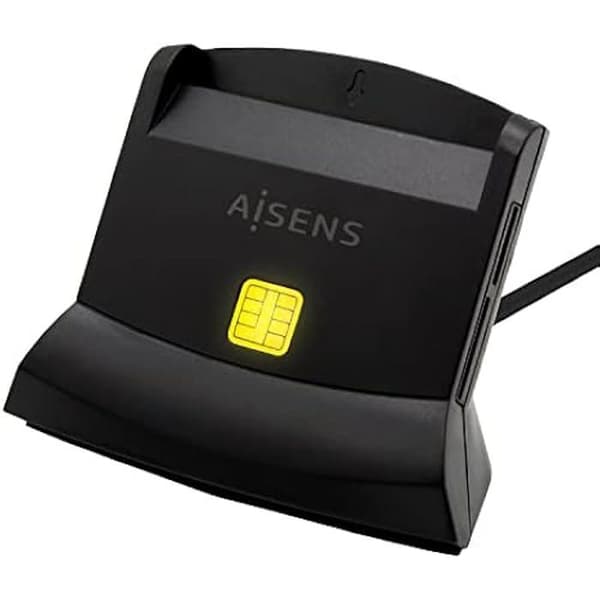 AISENS Kortläsare - DNI SIM SD Micro SD MMC RS-MMC MMC Micro USB-C - Svart