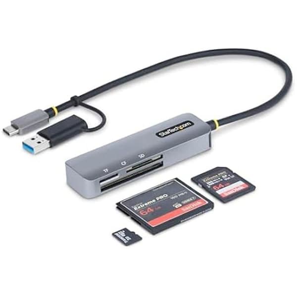 StarTech.com Multi-Media Minneskortläsare, SD/microSD/CompactFlash kortläsare, USB Portable Card Adapter