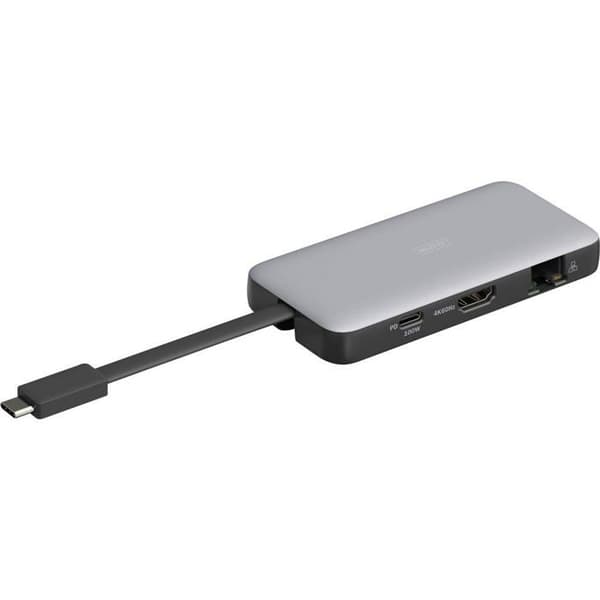 Digitus USB-C® Dockningsstation DA-70916 med laddningsfunktion, integrerad kortläsare, M.2 SSD-plats, strömförsörjning