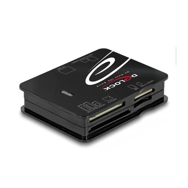 Extern minneskortläsare Delock - 91007 - Kartenleser (MMC, SD, xD, microSD, MS Micro, CFast Card) - USB2.0 ()