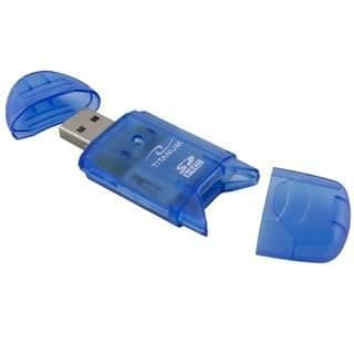 SDHC TITANUM / MINISDHC / MICROSDHC / RS / MM KORTLÄSARE TA101B BLÅ USB 2.0 ESPERANZA TA101B